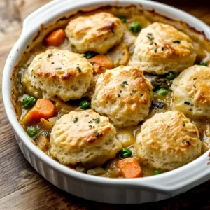 Biscuit and Vegetable Pot Pie Casserole