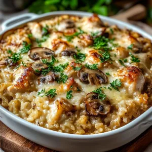 Chicken and Rice Casserole with Mushroom Gravy: A Comfort Food Dream