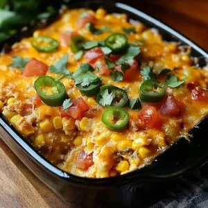 Cheesy Fiesta Corn Casserole: A Flavorful and Easy Side Dish