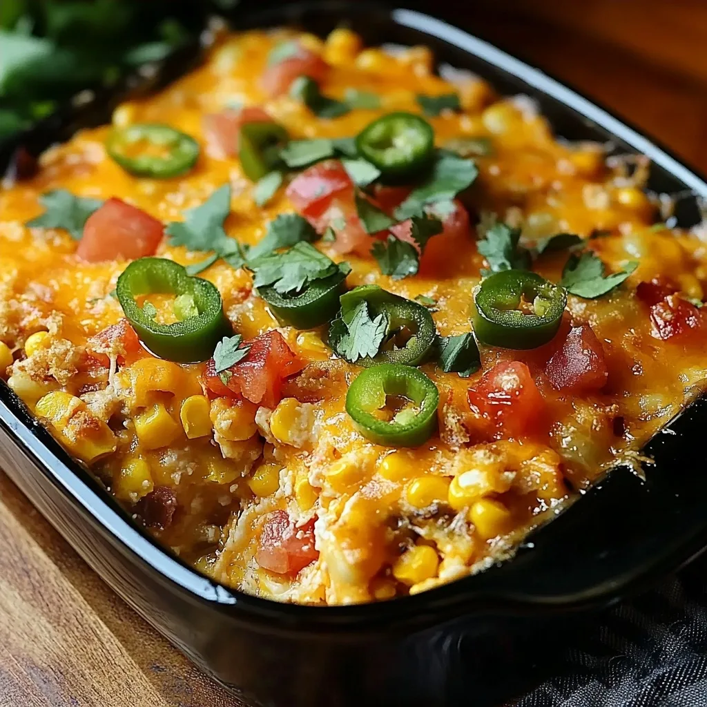 Cheesy Fiesta Corn Casserole: A Flavorful and Easy Side Dish