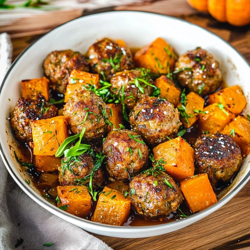Roasted Keto Pumpkin Meatballs