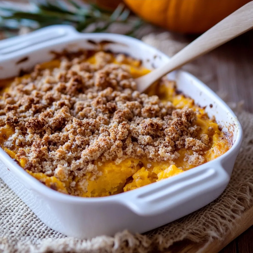 Butternut Squash Casserole with Streusel Topping