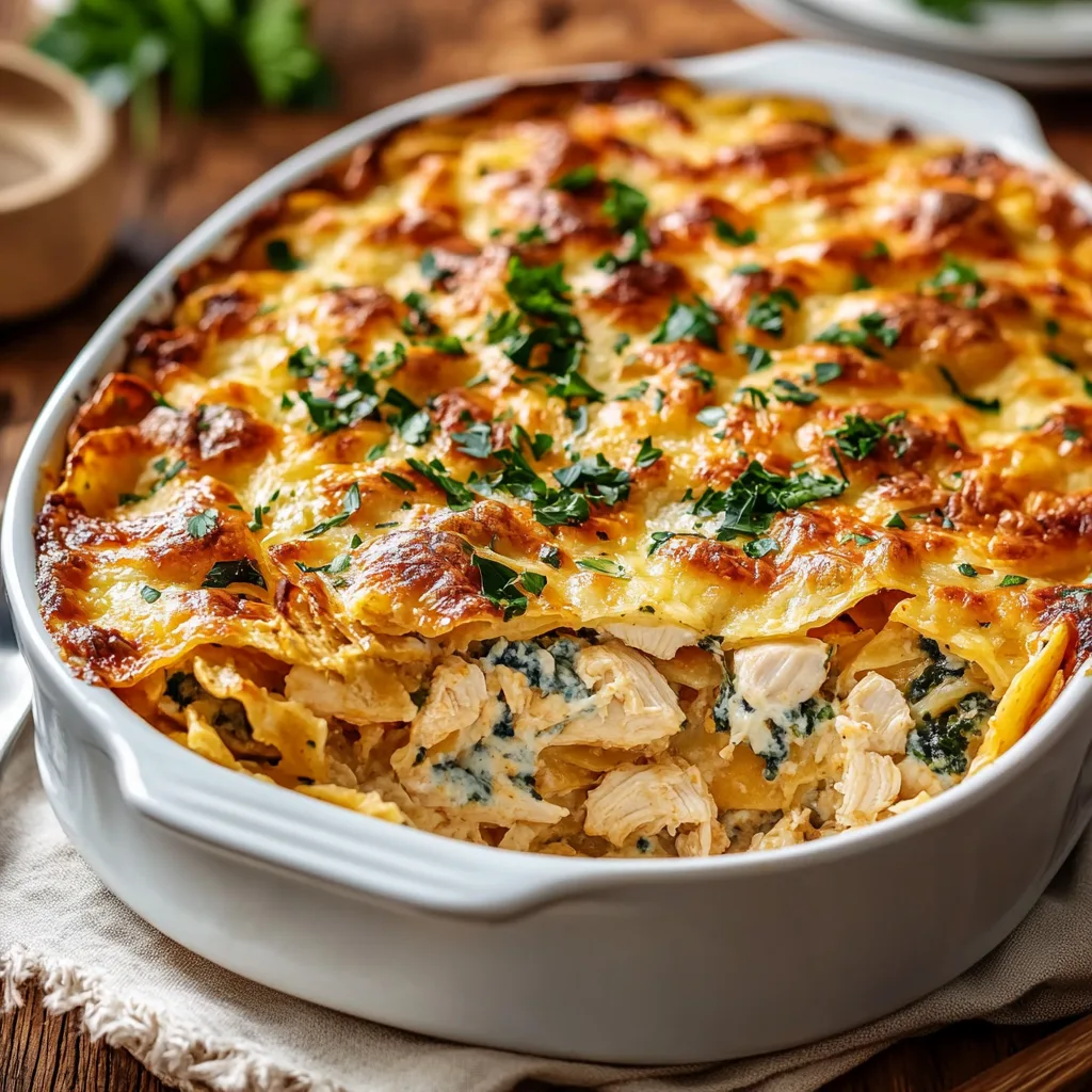 Blue Cheese Chicken Tortilla Bake