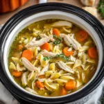 Easy Homemade Crockpot Chicken Noodle Soup Recipe